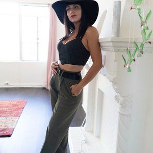 Vintage Pinup Wool Pants Trousers